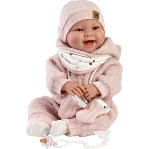 Llorens soft body babypop bruine ogen met geluid en speen 44 cm