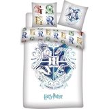 Harry Potter Dekbedovertrek 200 X 200 Cm Microfiber Wit 3-delig