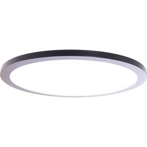 Witte plafondlamp Anne | 1 lichts | zwart | kunststof / metaal | Ø 40 cm | hal / badkamer lamp | modern design