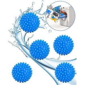 Famanu Drogerballen, 6 stuks, wasballen voor wasmachine, droger, voor donzige was, herbruikbaar
