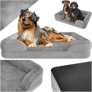tectake® hondenbed - kussen voor grote en middelgrote honden - donzig en wasbaar - hondenmand met traagschuim - hondenbox - hondenligstoel - hondenmand - hondenkussen - XL (112x 81x 18cm)