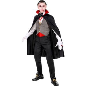 Widmann - Vampier & Dracula Kostuum - Gave Graaf Dracula Vampier - Jongen - Zwart, Grijs - Maat 116 - Halloween - Verkleedkleding