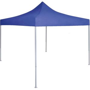 The Living Store Partytent 2 x 2 x 3.15 m - Blauw - Gepoedercoat Stalen Frame - UV- en Waterbestendig