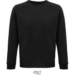 SOLS Premium Unisex Adult Space Organic Raglan Sweatshirt (Zwart) L