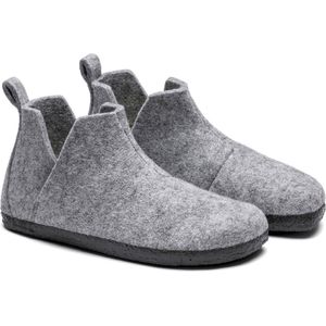 Birkenstock Andermatt Shearling WZ Narrow Dames Sloffen - Light Gray - Maat 40