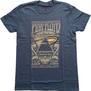 Pink Floyd - Carnegie Hall Poster Dames T-shirt - S - Blauw