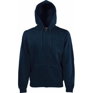 Fruit Of The Loom Heren Met Ritssluiting Sweatshirt Met Capuchon / Hoodie (Donker Marine)