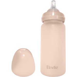 Elodie glazen babyfles - Baby flessen - Baby fles - siliconen anti-koliek speen - 0m+ - Blushing Pink