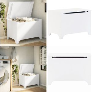 vidaXL Opbergbox met deksel RANA 80x49x54 cm massief grenenhout wit - Opbergbox - Opbergboxen - Opbergdoos - Opbergkoffer