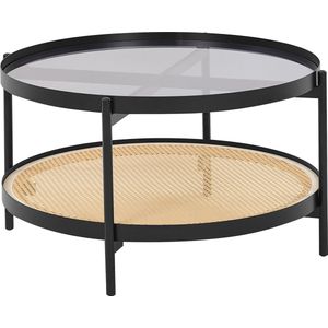 Salontafel RENO Veiligheidsglas Zwart