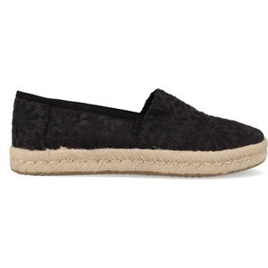 Toms Alpargata Rope 2.0 Zwart Bloemmotief Kant Espadrille