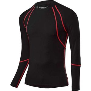 Löffler Thermoshirt Airvent Transtex Polypropyleen Zwart/rood Maat 50