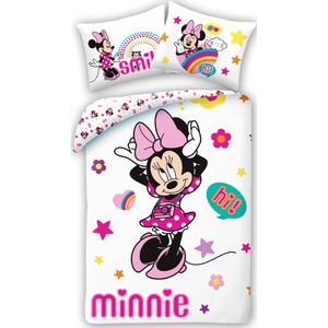 Disney Minnie Mouse Dekbedovertrek, Smile - Eenpersoons - 140 x 200 cm - Katoen