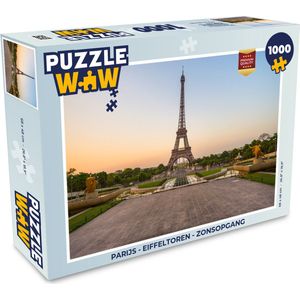 Puzzel Parijs - Eiffeltoren - Zonsopgang - Legpuzzel - Puzzel 1000 stukjes volwassenen