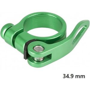 34,9mm Quick release zadelklem met lever voor 30,4-31,6mm zadelpen - Groen