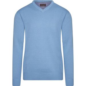 Cappuccino Italia - Heren Sweaters Pullover Sky - Blauw - Maat L