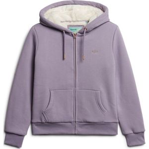 Superdry ESSENTIAL BORG LINED ZIP HOOD Dames Vest - Maat XS