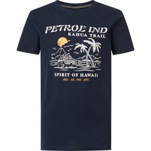 Petrol Industries - Jongens Artwork T-shirt Sunseeker - Blauw - Maat 104