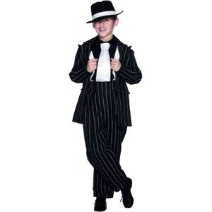 Smiffys - Zoot Suit Kinder Kostuum - Kids tm 14 jaar - Zwart