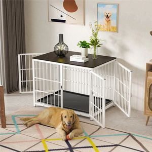 ValueStar - Hondenbench - Hondenren - Hondenbench M - Hondenbench Meubel - Bench Voor Hond - Meubel - Wit