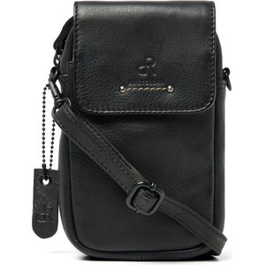 dR Amsterdam Schoudertas | Schoudertas dames | Crossbody tas dames | Handtassen dames | Leren schoudertas | Tampa - 933728 Black