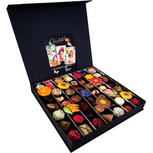 moederdag mix bonbons pralines en truffels in luxe cadeau verpakking met lief retro poëzie-album