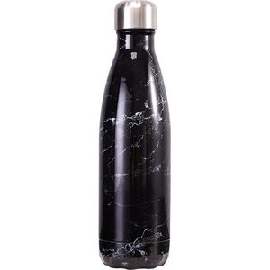 Hup. - RVS Drinkfles - Waterfles 500ml - Hip Design – BPA- & Lekvrij - Duurzaam - Marmer Zwart