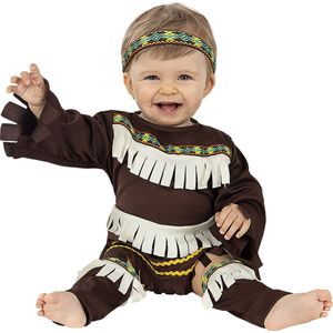 FUNIDELIA Indiaan Kostuum voor baby - Maat: 81 - 92 cm - Bruin