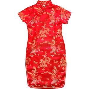 TA-HWA Chinese Kinderjurk Dragon & Phoenix Meisjes Jurk 98