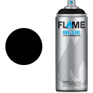 Molotow Flame Blue - Spray Paint - Spuitbus verf - Synthetisch - Lage druk - Matte afwerking - 400 ml - transparant black