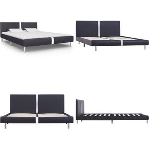 vidaXL Bedframe kunstleer zwart 120x200 cm - Bedframe - Bedframes - Bed - Bedden