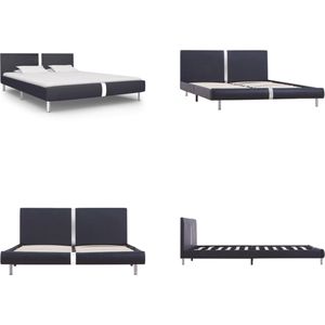 vidaXL Bedframe kunstleer zwart 120x200 cm - Bedframe - Bedframes - Bed - Bedden