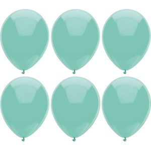 Haza Ballonnen verjaardag/feest - 200x stuks - mintgroen - 29 cm