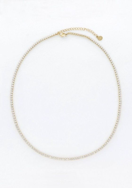 Notre-V Necklace Strass Sieraden Dames - Goudkleurig - Maat ONESIZE