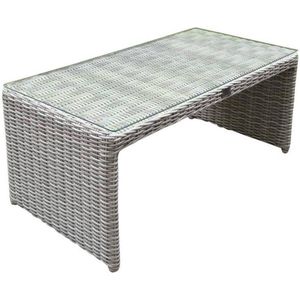 Salerno lounge tuintafel 103x53xH42 cm wit grijs