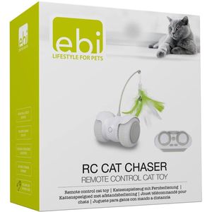 Ebi - Speelgoed Voor Dieren - Kat - Rc Cat Chaser 11x11x7,3cm Wit/groen - 1st