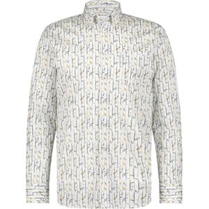 State of Art - Overhemd Streep Geel - Heren - Maat XL - Regular-fit