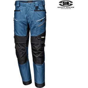 SIR SAFETY STRETCH CANVAS Werkbroek HEREN Veiligheidsbroek Petrolblauw - Met Kniezak - Met D ring - Met Hamerlus
