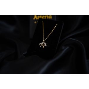 Asteria Atelier Arbor Ketting | 24K Gold Plated | 45 CM | RVS | Cadeau voor haar |