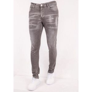 Grijze Slim Fit Jeans Stretch Heren - SLM-41 - Grijs