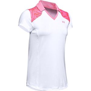 Under Armour Zinger Blocked Polo-White / Lipstick / Lipstick