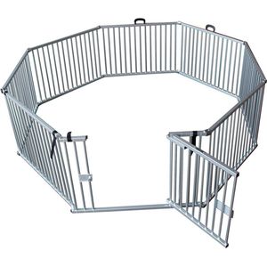 Aluminium Puppyren Opvouwbaar - Binnen en Buiten - Hondenren - 8 x 80 x 80 cm Hoog