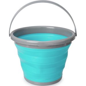 Navaris emmer - Opvouwbare emmer van siliconen - Inhoud 10 liter - Schoonmaakemmer/huishoudemmer/sopemmer - Blauw