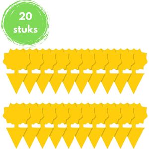 Plak klavertjes tegen rouwvliegjes 20 stuks - Rouwvliegjes bestrijden - Varenrouwmug - Plakstrips - Vangkaarten - Vangplaten - Insectenval - Insectenvanger