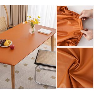 90*140/All-inclusive tafelkleed van lamsvacht/waterdicht en oliebestendig tafelkleed zonder wasbeurt - salontafel stoffen tafelkleed/bureaumat Oranje