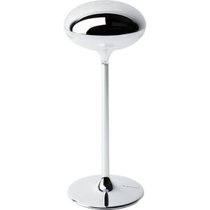 Blackout ZEEBO oplaadbare tafellamp - Chroom - Geschikt voor buiten - Design lamp - Draadloos en dimbaar - 5000 mAh - Zeer geschikt voor op tafel ( Kleur: Chroom )