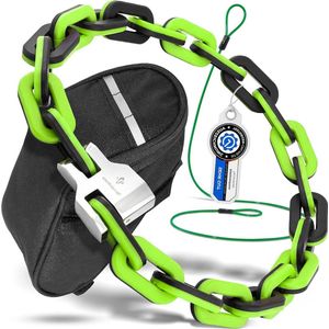 95cm Kette Fahrradschloss Schlüssel Grün hohe Sicherheit - Bike Lock für Fahrrad Scooter & Co EBike