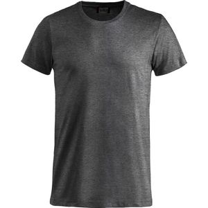 Clique 2 Pack Basic FAntraciet Melangeion-T Modieus T-shirt kleur Antraciet Melange maat L