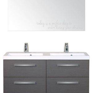 Sticker Today Is A Perfect Day To Start Living Your Dreams - Zilver - 45 x 10 cm - woonkamer slaapkamer toilet wasruimte alle