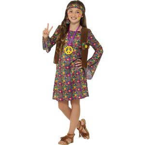 SMIFFY'S - Flower Power hippie outfit voor meisjes - 128/140 (7-9 jaar)